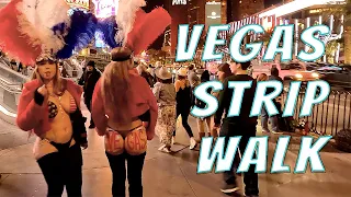 Las Vegas Strip Walking Tour At Night 1-27-24 at 6pm