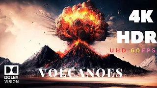 Volcanoes of the World 4K HDR 60FPS Dolby Vision™ With Relaxing Music Dolby Atmos