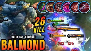 26 Kills!! Balmond + Red Build = Insane LifeSteal - Build Top 1 Global Balmond ~ MLBB