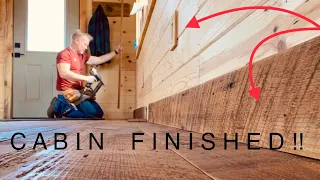 It's Over! Finishing the Off Grid Cabin w Amazing Hand-Made Woodwork.