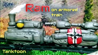 Tanktoon : Ram on armored train - Stopmotion, Cartoons about tanks