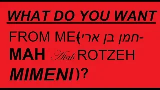 Hanan ben Ari - Mah Atah Rotzeh Mimeni/What do you want from me? מה אתה רוצה ממני - חמן בן ארי