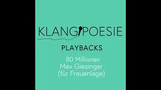 Max Giesinger 80 Millionen Female Playback Karaoke Instrumental Klavier