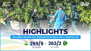 ACC Men's U19 Asia Cup | India-U19 vs Pakistan-U19 | Highlights