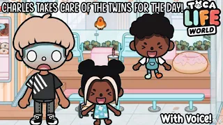 😳😨Charles takes care of the twins for the day!😬😭|Toca boca roleplay!|*With voice!🎧*