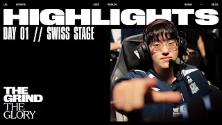 FULL DAY HIGHLIGHTS | Swiss Stage Day 1 | Worlds 2023