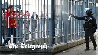 Police tear gas fans at Champions League final