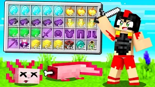 ¡PASO MINECRAFT pero los AJOLOTES dejan Loot OP! 😔😂 Invictor