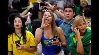 Crazy Brazil fans  Fifa World Cup 2018 Russia Brazil vs Serbia