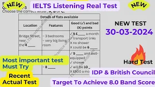 IELTS Listening Practice with Recent Actual IELTS Exam with Answers [Real Exam 61] 30th March 2024