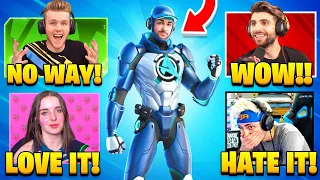 *NEW* Streamers React to MY Fortnite Skin! (LOVE or HATE?)