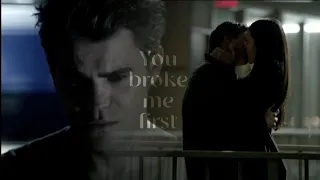 Stefan and Elena (+Damon) ~You broke me first