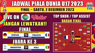 Jadwal Final Piala Dunia U17 2023 | Jerman vs Prancis | World Cup U17 Indonesia 2023