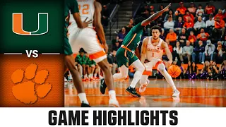 Miami vs. Clemson Men's Basketball Highlights (2022-23)