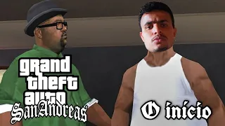 GTA San Andreas - O retorno do CJ a Grove Street - O inicio de Gameplay, em Português PT BR