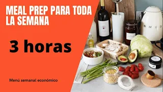 Meal prep para toda la semana |menu semanal económico