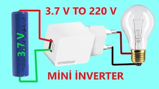 3.7 VOLT 220 VOLT İNVERTER DEVRESİ - ESKİ ŞARJ ALETİNDEN-  Mini inverter 3.7 V to 220V