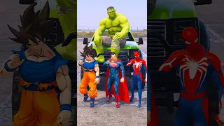 GTA V : RANDOM IRON HULK VS SUPERMAN BATTLE WHO IS THE POWERFUL? 😎 | #shorts #gta5