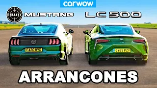 Ford Mustang v Lexus LC500 - ARRANCONES V8