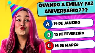 💗 QUIZ DA EMILLY VICK | 💥 Será Que Você Acerta Todas? #emillyvickof #emilly #quiz