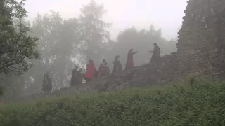 Konfederaci Barscy na ruinach zamku w Lanckoronie
