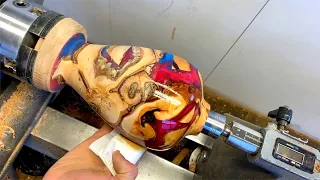 Woodturning Shorts - Roots In Epoxy Resin