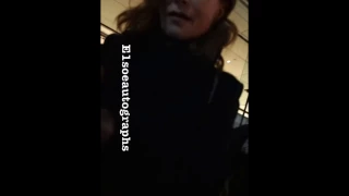 Isabelle Huppert signing autographs after Elle Screening