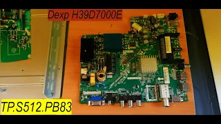 Dexp H39D7000E не включается. Ремонт материнской платы TP.S512.PB83.