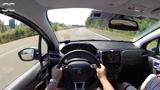 Peugeot 2008 1.6 BlueHDi (2015) on German Autobahn - POV Top Speed Drive