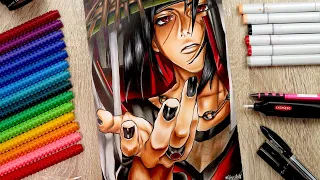 Drawing ITACHI UCHIHA (Sharingan Akatsuki) | Wifey Arts