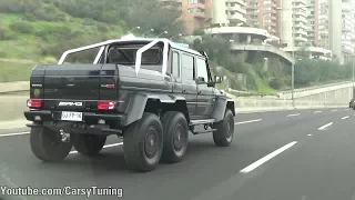 Brabus Mercedes G63 AMG 6x6 700 on the Street - Acceleration Sounds