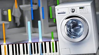 LG Washing Machine Song (LG Washer Ending Soundtrack) (Sheet Music + midi) Synthesia Tutorial