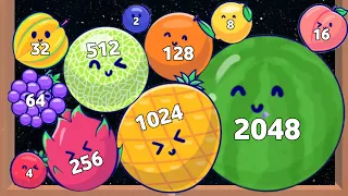 WATERMELON GAME 3D - ASMR Gameplay (Fruits Evolution, Level Up Balls - Pizza Merge Suika 2048)