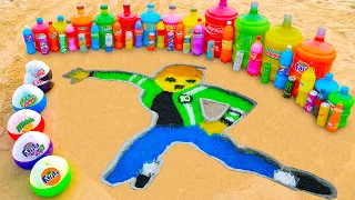 How to make Ben 10 with Orbeez Rainbow, Balloons Fanta, Monster, Coca-Cola vs Mentos & Popular Sodas