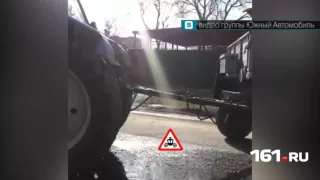 Opel разорвал трактор на две части