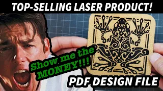 Laser Business Top Seller 🤑 Engraved Coasters 💵 5 Types for Max Profit - PDF Design File Available