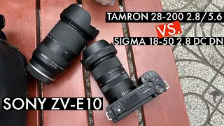 Выбор объектива: Sigma 18-50 2.8 DC DN или Tamron 28-200 2.8/5.6 | Камера Sony ZV-E10