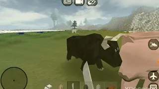 Mini block craft fights to fight bull vs polar bear