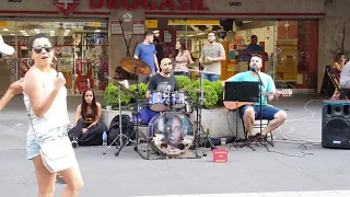 Músicos de rua na Avenida Paulista