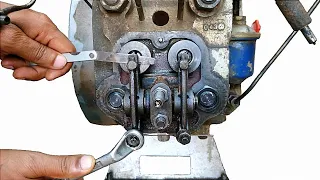 Tapped adjusting of 20-HP China diesel engine.|Head valve clearance |Injector timing.