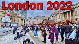 London Winter Walk 2022 | London Tourists Attraction Walking Tour - 4K HDR