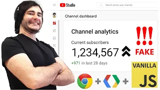 Animated Counter using Google Chrome Dev Tools and JavaScript (Fake Subscriber Count)