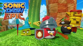 Sonic Dash x Angry Birds Epic | Red, Chuck & Bomb | 4K Gameplay 2024