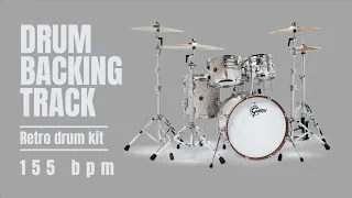 Drum beat | drum track | backing track | retro drum kit | 155 bpm | metronome 🥁