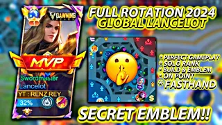 TUTORIAL LANCELOT NEW ROTATION 2024 🏆 PERFECT GAMEPLAY TOP GLOBAL LANCELOT | MOBILE LEGENDS