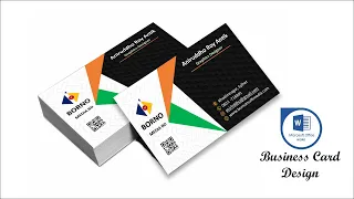 Latest Business  Visiting Card Design in English 2024 | Microsoft Word Business Card Design Template