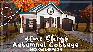 No Gamepass One Story Autumnal Cottage I Bloxburg Speedbuild and Tour - iTapixca Builds