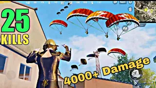 NEW WORLD RECORD 4000 DAMAGE!!! | 25 KILLS SOLO VS SQUAD | PUBG MOBILE