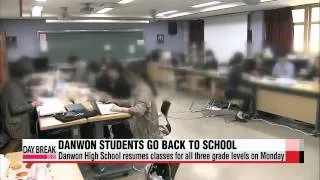 Danwon High School resumes classes for all three graders on Monday