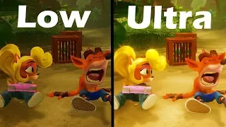 Crash Bandicoot N. Sane Trilogy - Graphics Comparison (Low vs Ultra) | 1080p 60fps